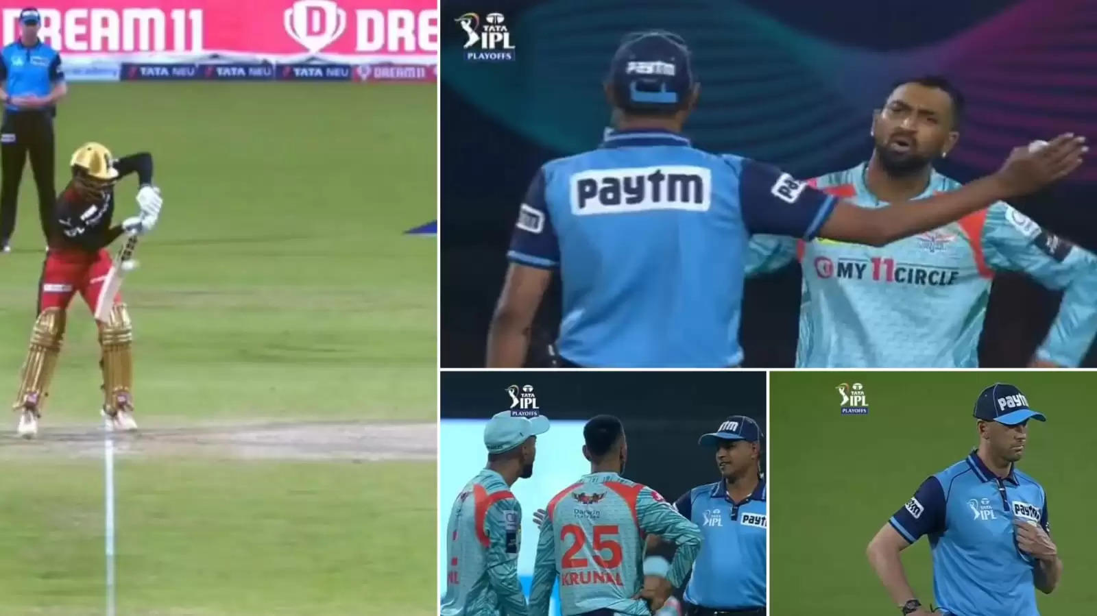 KL Rahul, Krunal Pandya dissented over the on-field call. ?width=963&height=541&resizemode=4