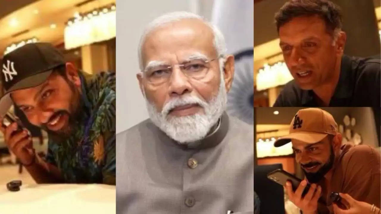 Narendra Modi, Rohit Sharma, Virat Kohli and Rahul Dravid (Source - X)?width=963&height=541&resizemode=4