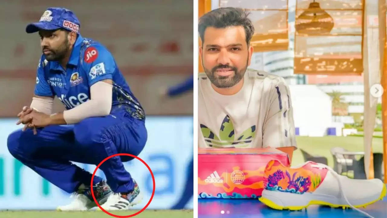 Rohit Sharma wore special customized shoes in the game vs RR