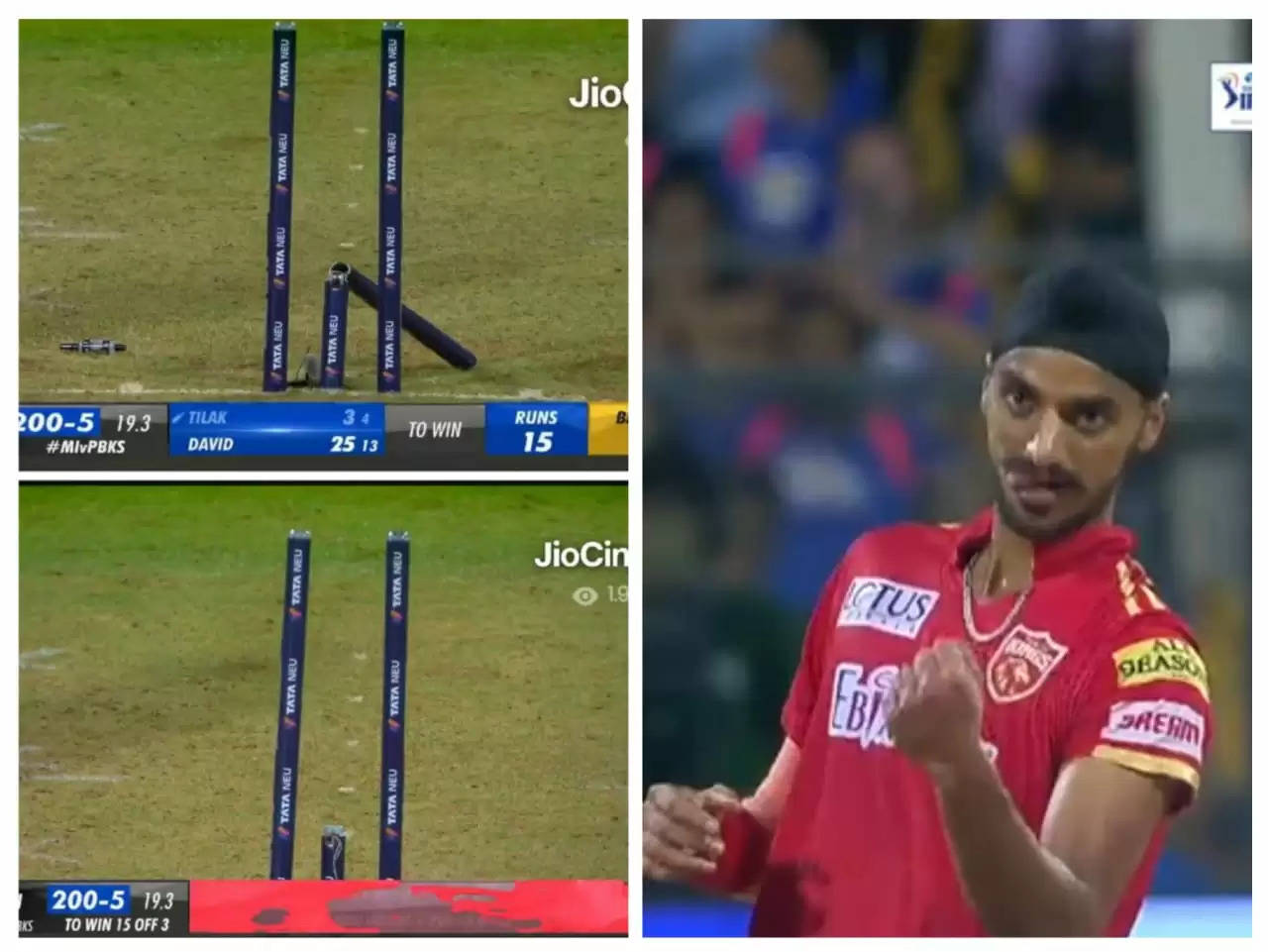 Arshdeep Singh broke stumps for fun in the last over.
