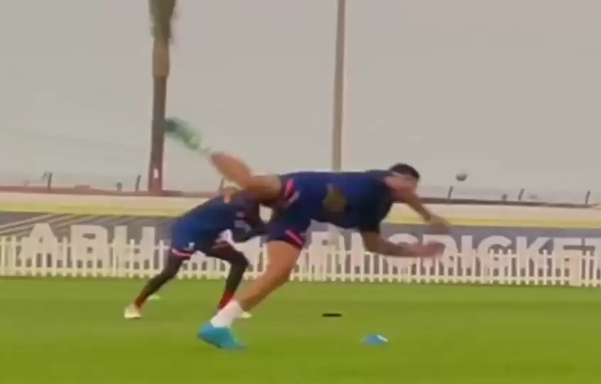 WATCH: Mumbai Indians bench player takes outrageous juggling catch in practice session