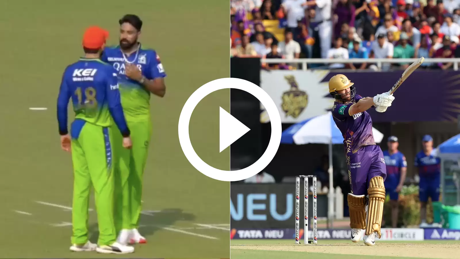 WATCH: Virat Kohli and Siraj plot together to dismiss danger-man Phil Salt