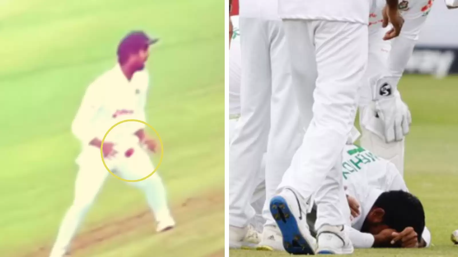 Watch: ‘Worst dropped catch ever’ – Mehidy Hasan stands watching as ball hits him and he is stretchered off