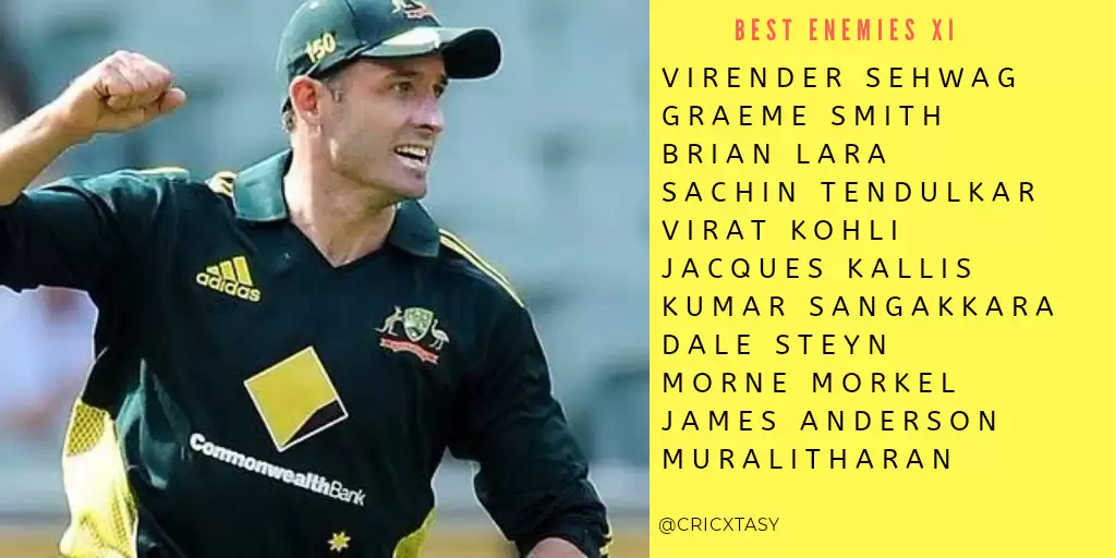 Michael Hussey picks Tendulkar, Kohli and Sehwag in ‘Best of Enemies’ XI