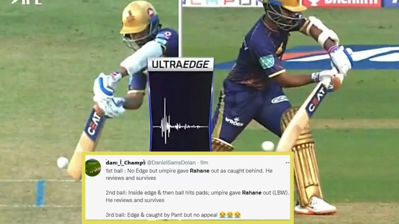 Hat-trick of wrong decisions: Two DRS overturns & a non-appeal helps Ajinkya Rahane survive first three balls