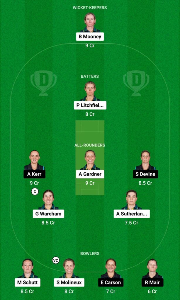 AU-W vs NZ-W Dream11 Prediction Women's T20 World Cup 2024 Grand League Team