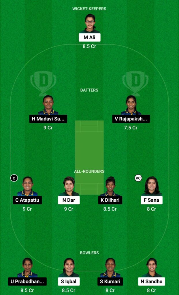 PK-W vs SL-W Dream11 Prediction Grand League Team