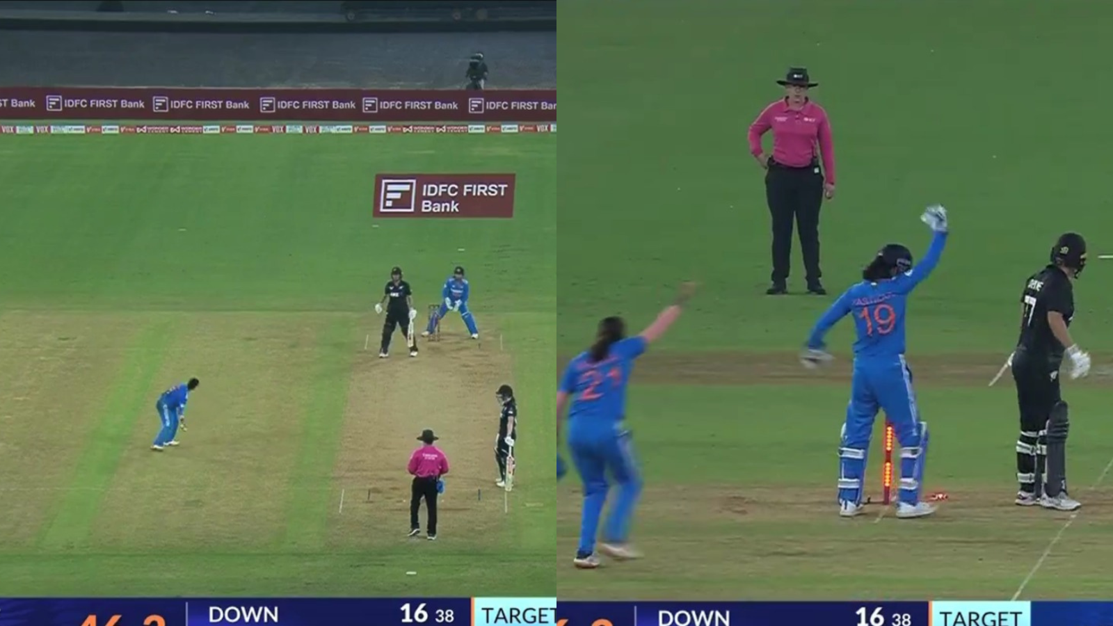 Deepti Sharma's presence of mind resulted in Sophie Devine's run-out.