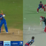 Hardik Pandya replicated a famous shot of Virat Kohli.