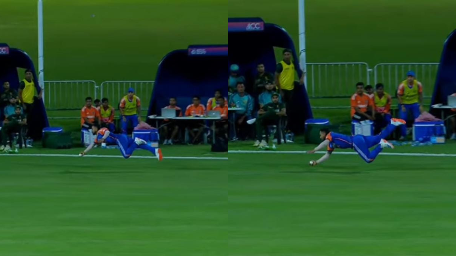 Ramandeep Singh took a fabulous catch.