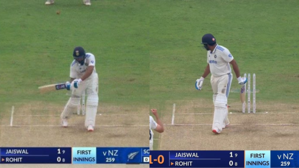 Rohit Sharma got out on a duck.