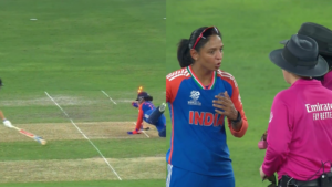 Harmanpreet Kaur was unhappy.