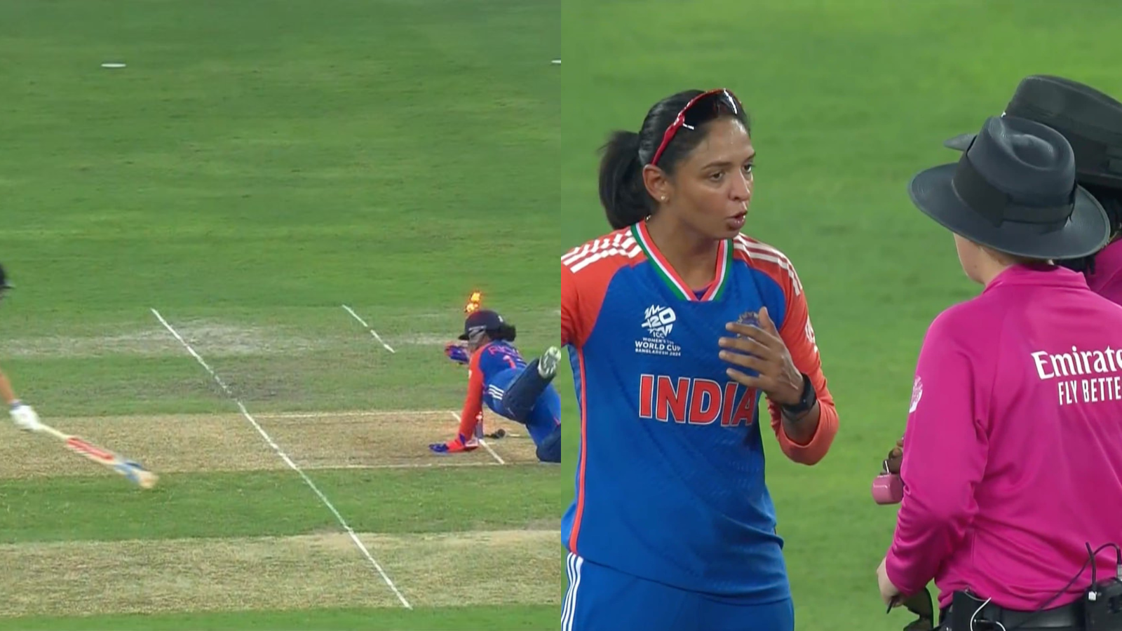 Harmanpreet Kaur was unhappy.