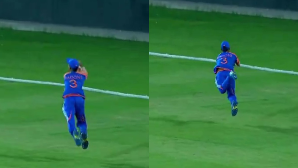 Ayush Badoni took a magnificent catch.