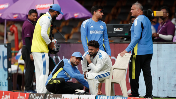 Rishabh Pant sustained an injury.