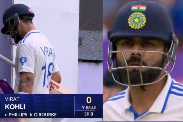 Virat Kohli out for a duck