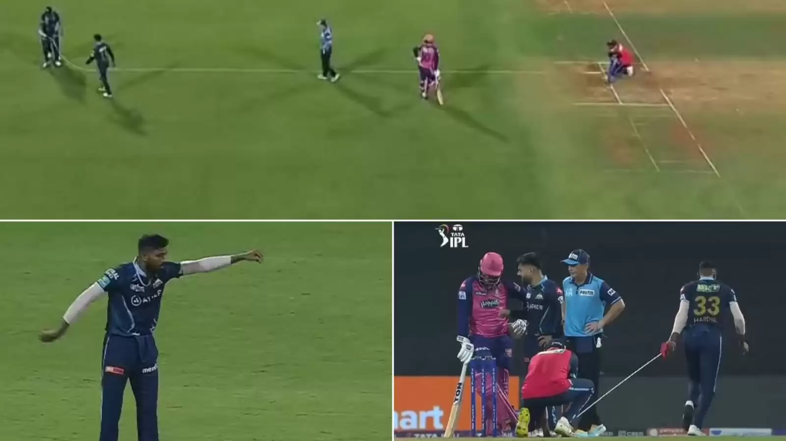 Watch: Rajasthan Royals batters kept waiting as Hardik Pandya calls for measuring tape mid-game to mark run up
