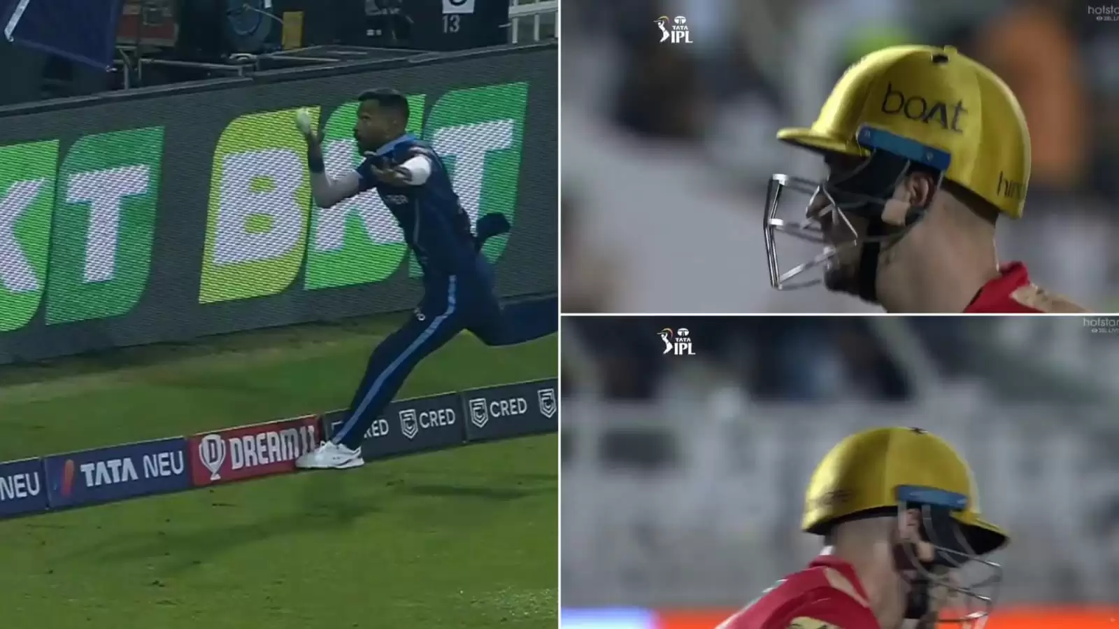 Watch: Hardik Pandya claims catch near ropes; Liam Livingstone walks off, then runs back after six confirmation