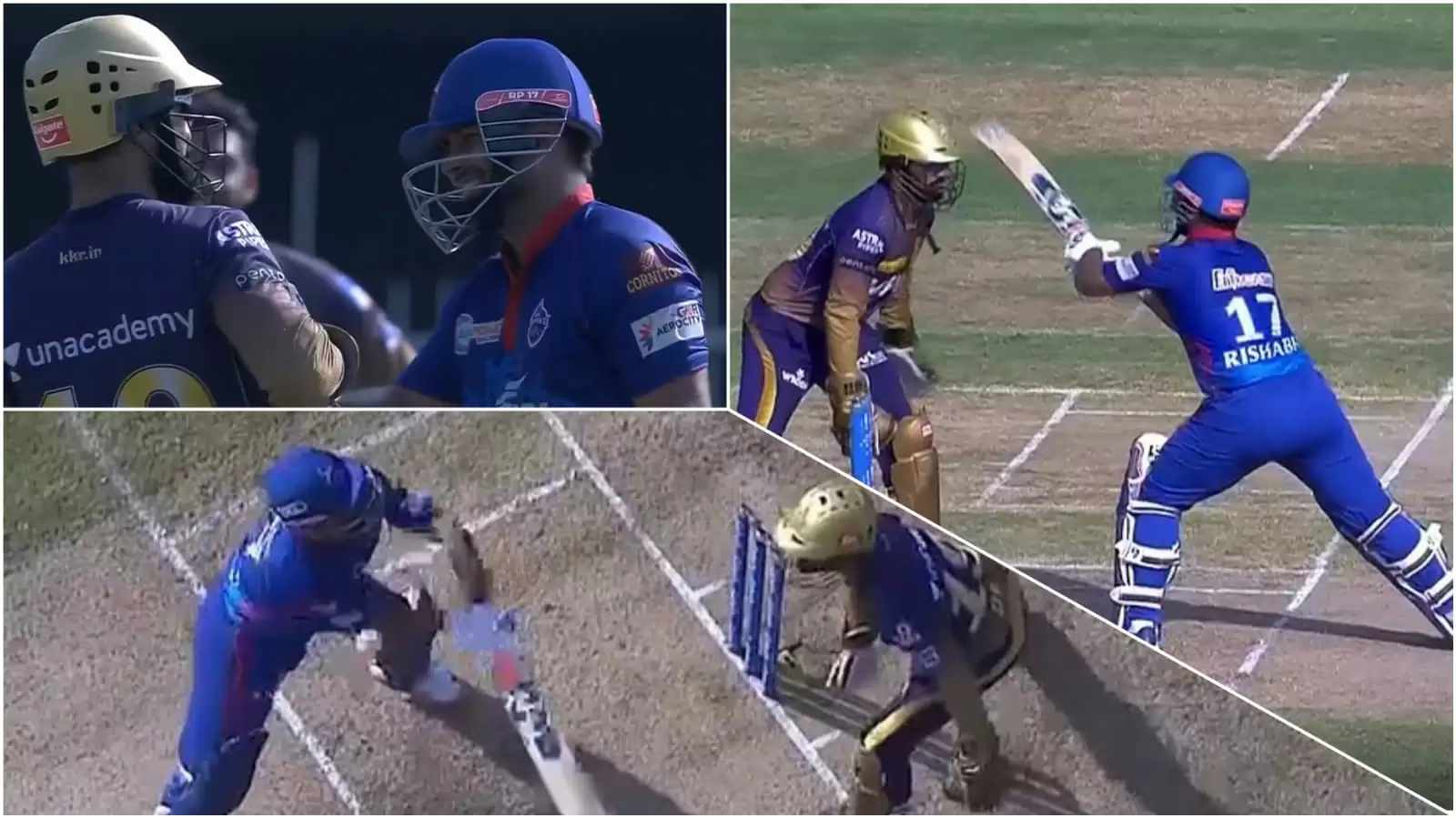 IPL 2021 – Rishabh Pant nearly takes out DK’s head with reverse bat swipe; laughs it off later