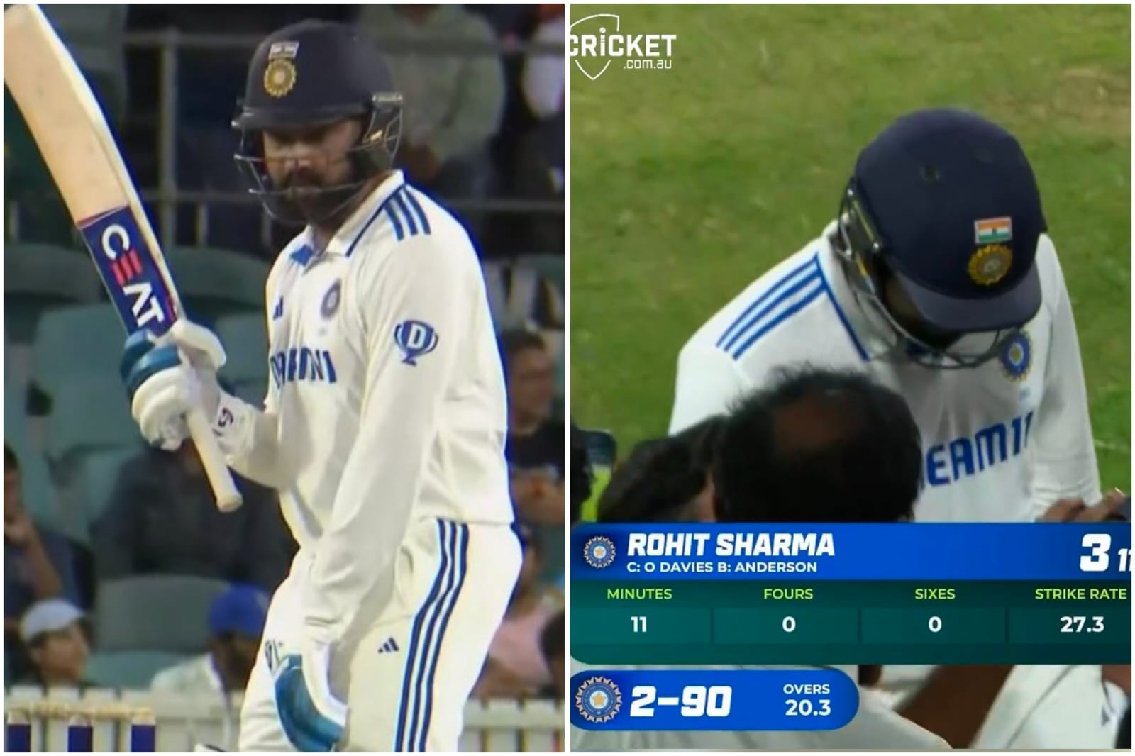 Rohit Sharma Fails in his First Outing on this Australia Tour; Dismissed For Single-digit Score