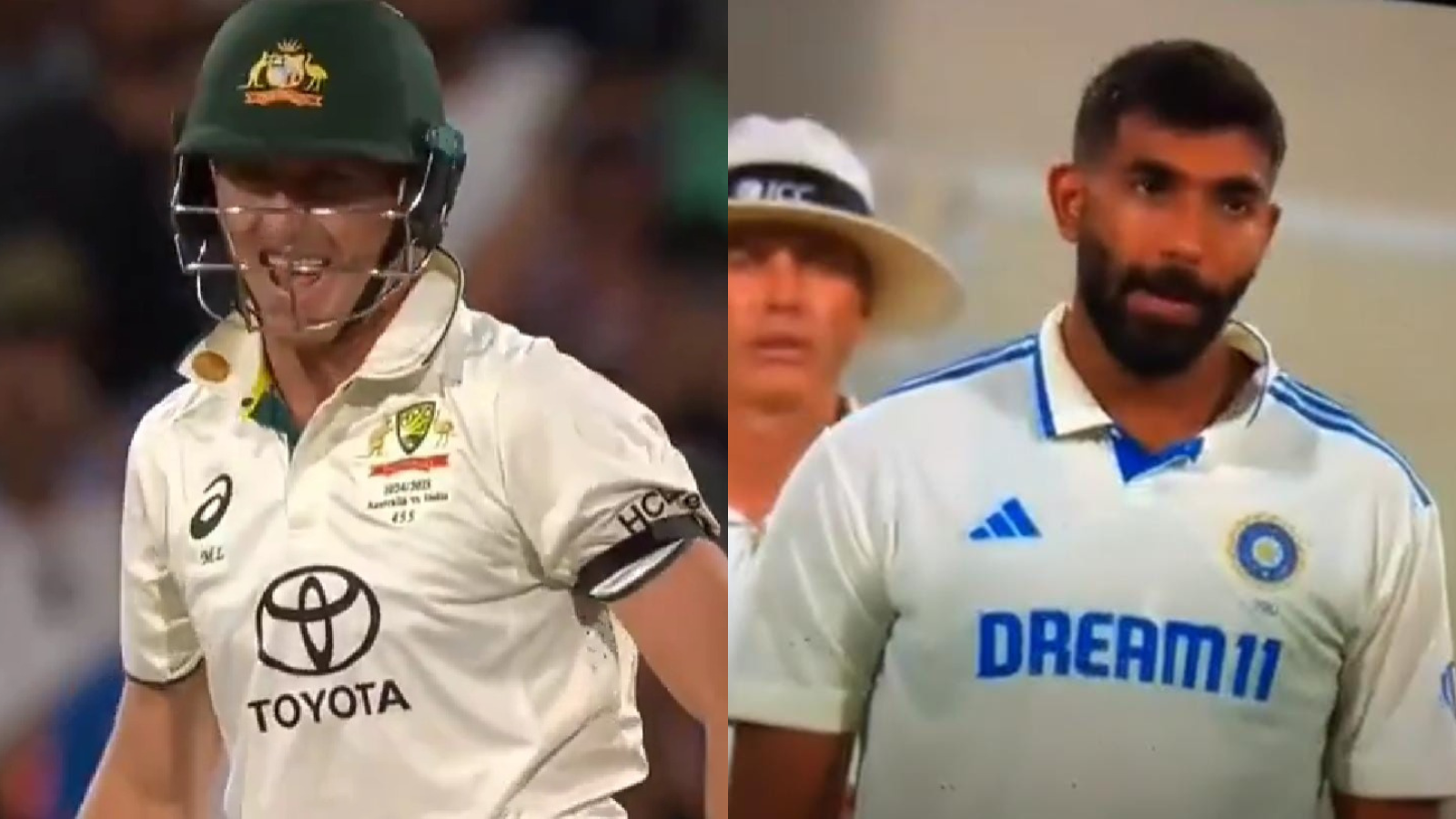 Marnus Labuschagne and Jasprit Bumrah were involved in a cheeky verbal battle and stared at each other during the 13th over of the second innings.