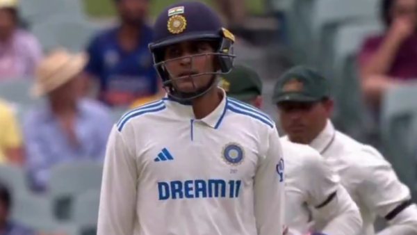 Shubman Gill was caught shouting ‘f*** off’ on the sixth delivery of the 14th over bowled by Scott Boland in the Adelaide Test.