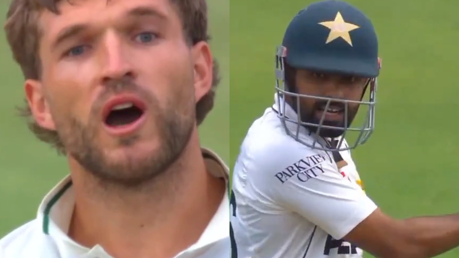 Babar Azam and Wiaan Mulder were involved in a heated moment on the fourth delivery of the 32nd over during the third day of the second Test between South Africa and Pakistan.