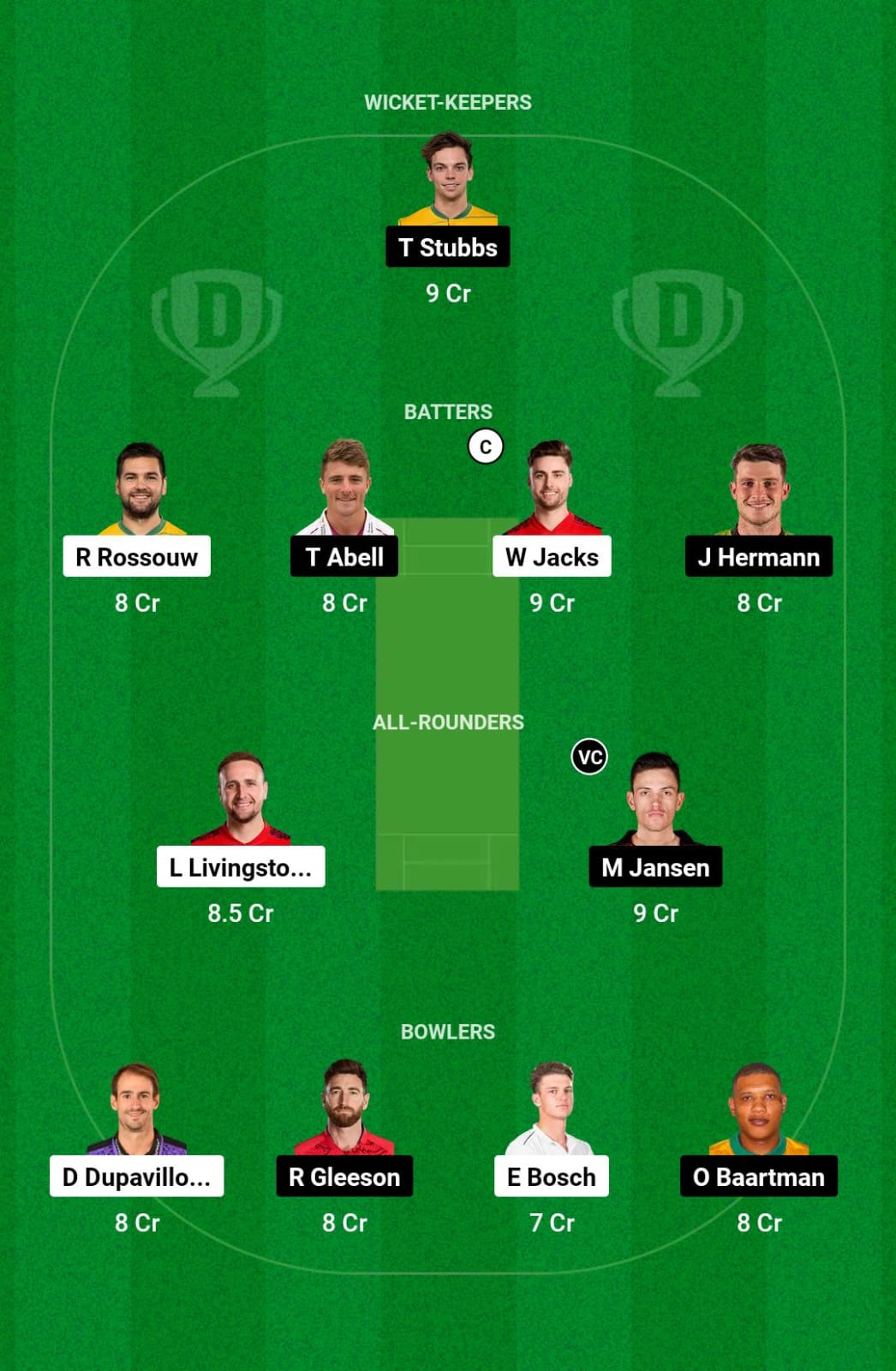 PC vs SEC Dream11 Prediction Grand League Team SA20 2025