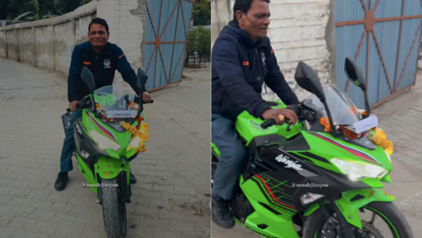 Rinku Singh gifts superbike to his father