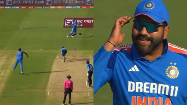 Rohit Sharma was livid at Harshit Rana after the bowler took an unnecessary shy at the stumps in his followthrough and the ball went for a boundary.