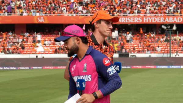 Pat Cummins and Riyan Parag Rajasthan Royals Sunrisers Hyderabad IPL 2025