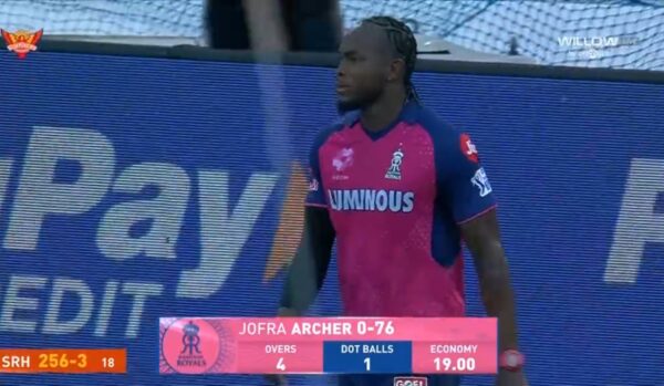 Jofra Archer record IPL 2025 srh vs RR