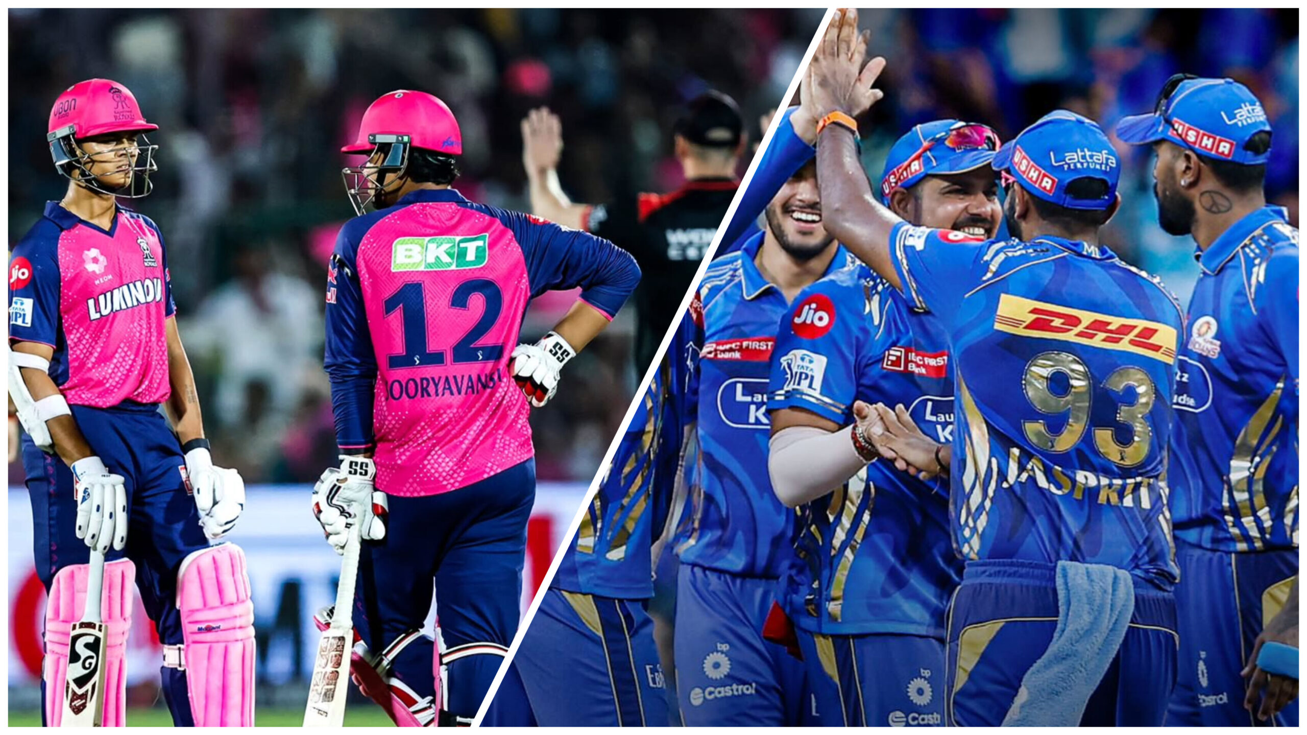RR vs MI Predictions for match no. 50 of the IPL 2025.