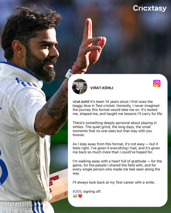 What Is 269 In Virat Kohli Test Retirement Post On Social Media what-is-269-in-virat-kohli-test-retirement-post-on-social-media