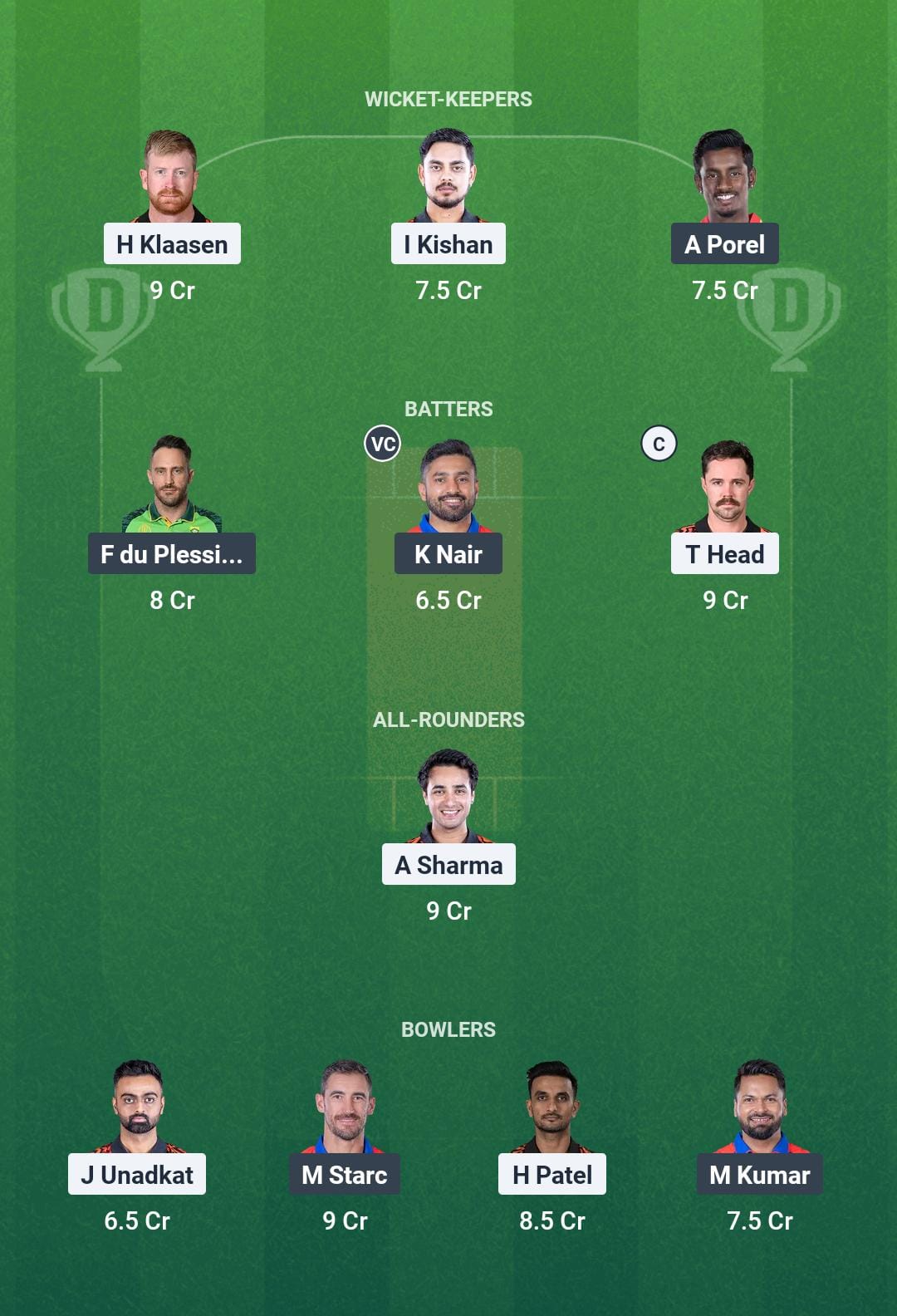 SRH vs DC Dream11 Prediction Today Match 55 Playing XI IPL 2025 Grand League Team