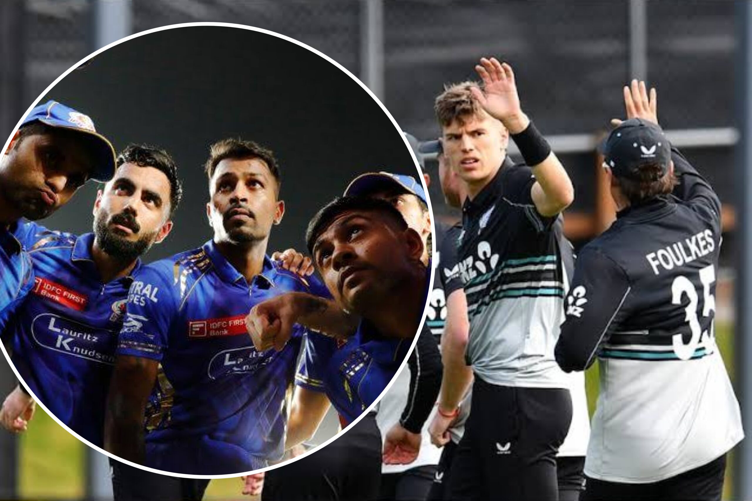 Mumbai Indians Bevon Jacobs Adam Milne RCB tim Seifert new Zealand T20I squad tri series 2025