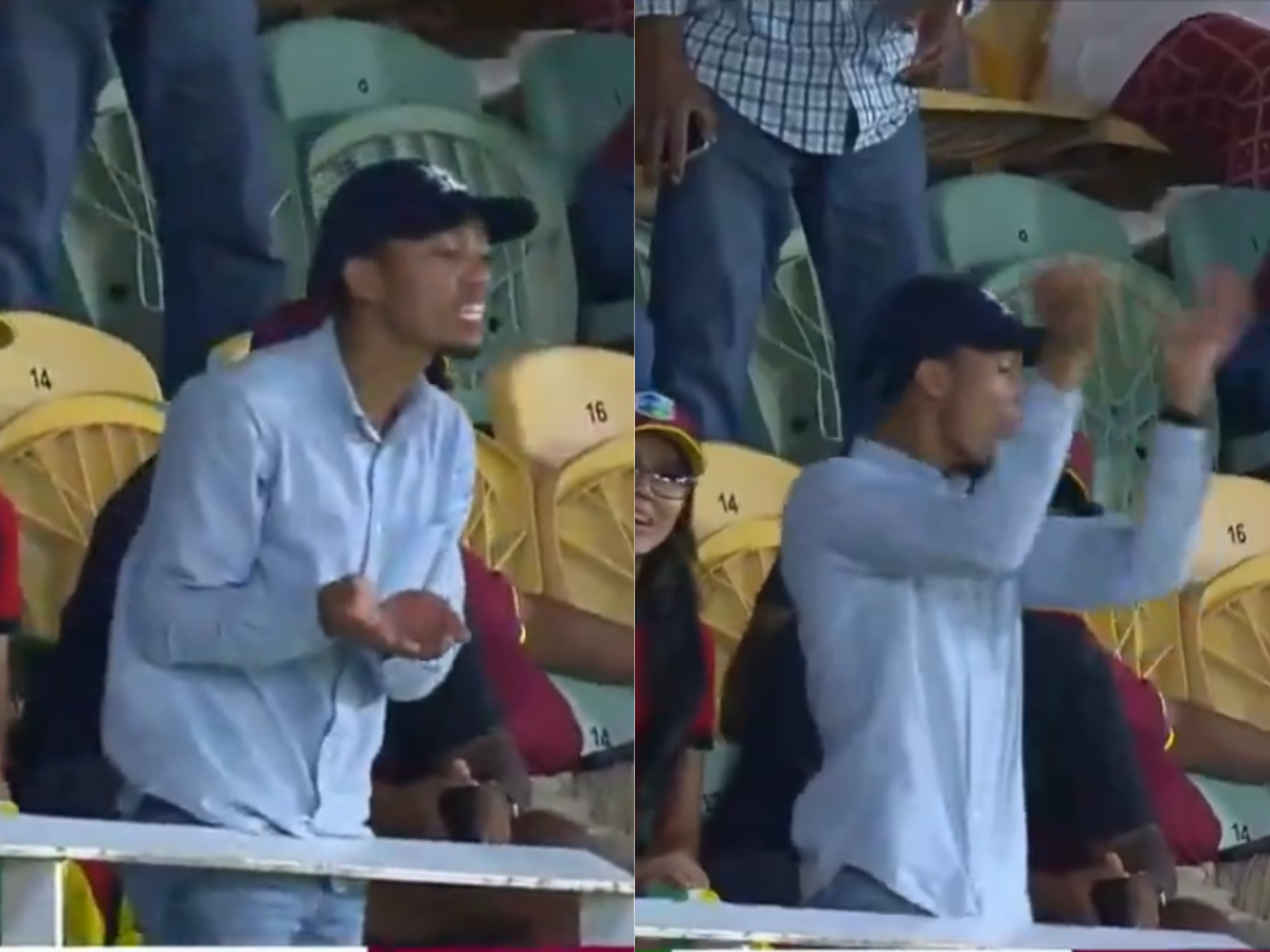 Brutal Fan Gives Live Catching Lesson To Clueless West Indies Fielders After Crowd Grab in WI vs AUS 2nd T20I [WATCH]