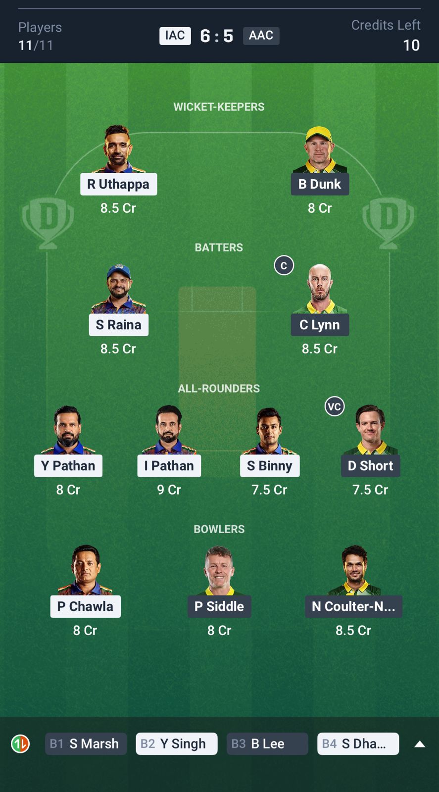IAC vs AAC Dream11 Prediction Today WCL 2025 Match 10