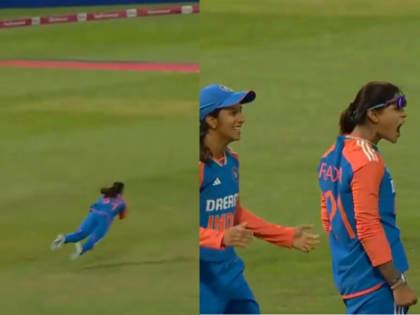 [WATCH] Radha Yadav Takes A Stunner to Dismiss Amy Jones in ENGW vs INDW 5th T20I