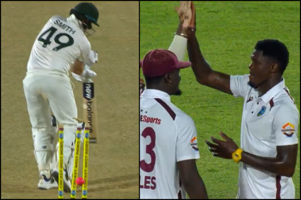 Steve Smith Alzarri Joseph WI vs AUS 3rd Test