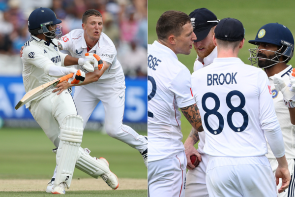[WATCH] Brydon Carse Grabs Ravindra Jadeja by Shoulder in Football-like Tackle, Leads to Heated Exchange in ENG vs IND 3rd Test
