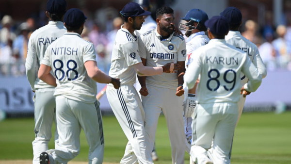 Mohammed Siraj has been fined 15% of his match fees for breaching the ICC Code of Conduct.