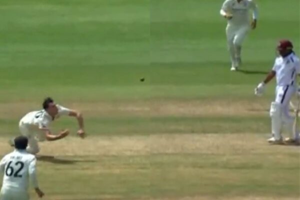 pat cummins catch keacy carty wi vs aus 2nd test