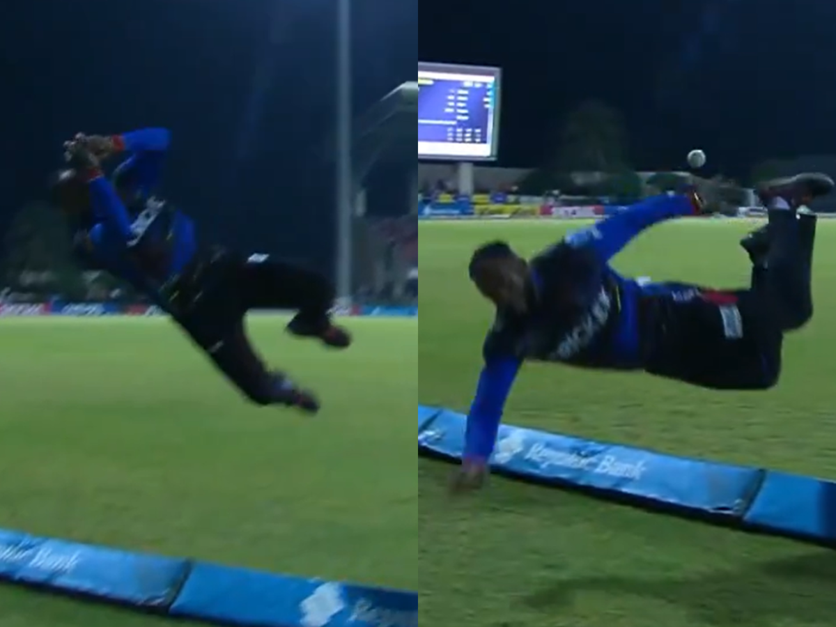 Former Mumbai Indians Player Fabian Allen Puts Up Stunning Effort to Save Final Over Six Off RCB All-rounder Romario Shepherd in CPL 2025