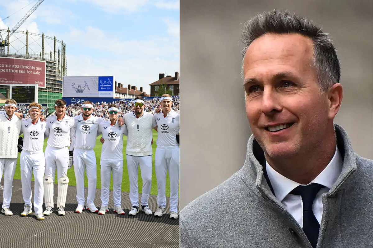 Michael Vaughan England Harbhajan Singh India ENG vs IND The Oval Test