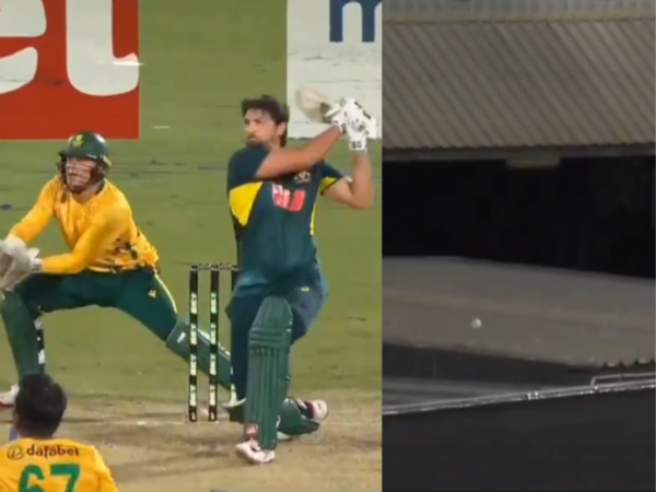 RCB Star Tim David Smashes Insane 109m Six To Roof Of Stadium During AUS vs SA 1st T20I