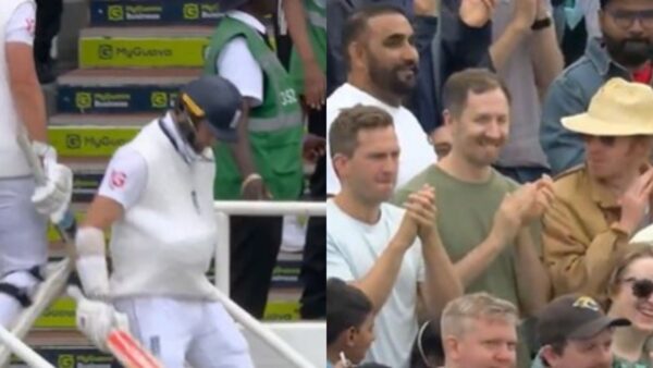 chris woakes walks in with one hand the oval eng vs ind 5th test