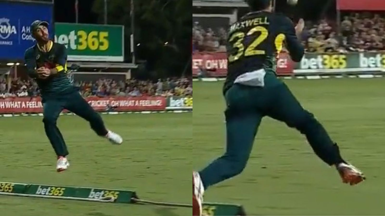 glenn maxwell boundary catch aus vs sa 1st t20i ryan rickleton