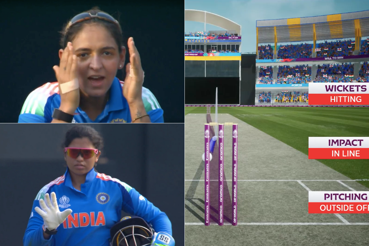 Harmanpreet Kaur Loses Temper on Richa Ghosh After Missing Obvious DRS Call In Women’s World Cup 2025 [WATCH]