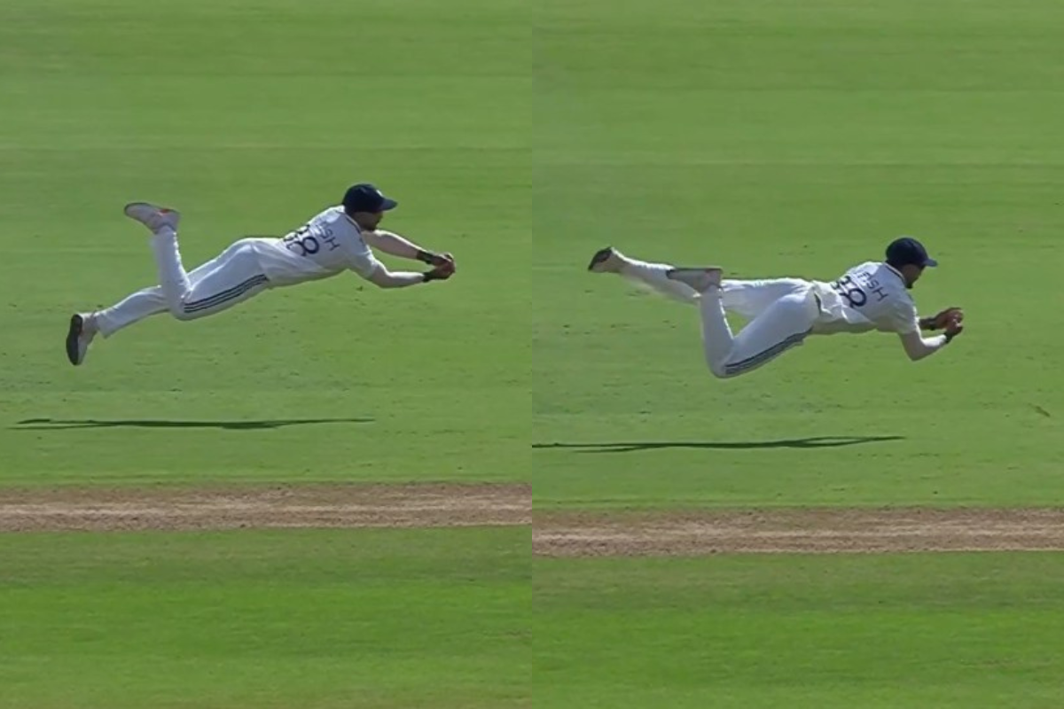 Nitish Kumar Reddy Pulls Off Stunning Diving Catch To Dismiss Tagenarine Chanderpaul in IND vs WI 1st Test [WATCH]